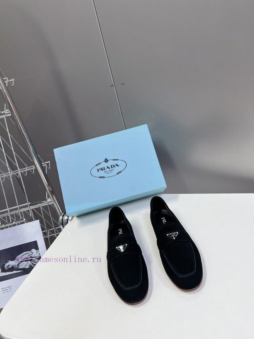 PRADA's new triangle logo fashion loafers - top-notch quality, super accurate style, retro fu8jccd2c - Image 2