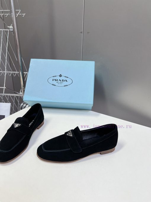 PRADA's new triangle logo fashion loafers - top-notch quality, super accurate style, retro fu8jccd2c - Image 4