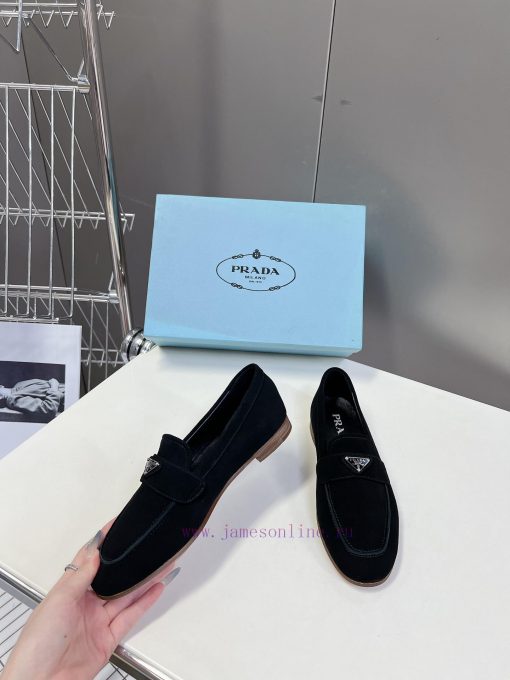 PRADA's new triangle logo fashion loafers - top-notch quality, super accurate style, retro fu8jccd2c - Image 5
