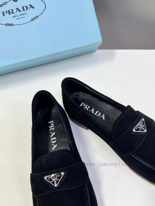 PRADA's new triangle logo fashion loafers - top-notch quality, super accurate style, retro fu8jccd2c - Image 8