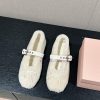 Top qualitymiumiu ss24new arrival～Miu Home 2024 Autumn/Winter New Hairy ShoesThe creamy ballmh8e0c9k