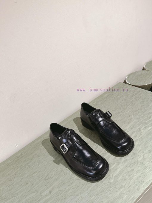 | ²⁰²4 𝐬𝐬  🤍🤎MIUMIU British minimalist motorcycle sandals with thick heels and round heads76014p3y - Image 8