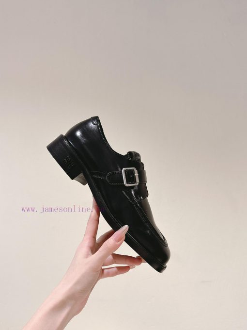| ²⁰²4 𝐬𝐬  🤍🤎MIUMIU British minimalist motorcycle sandals with thick heels and round heads76014p3y - Image 9