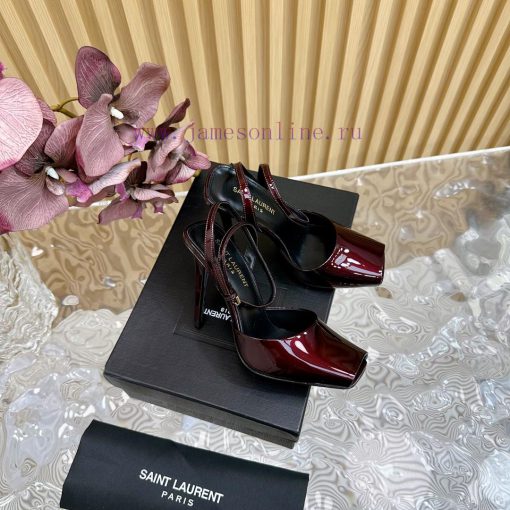 New YSL Saint Laurent - SS2024 Summer Fish Mouth High Heels New Fashion High Heels Sandals——g2k37quh - Image 3