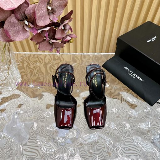 New YSL Saint Laurent - SS2024 Summer Fish Mouth High Heels New Fashion High Heels Sandals——g2k37quh - Image 5