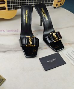 Saint Laurent fine heeled YSL sandals for early autumn 2024 synchronized YSL decoration claslv4db259