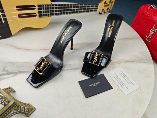 Saint Laurent fine heeled YSL sandals for early autumn 2024 synchronized YSL decoration claslv4db259 - Image 3