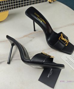 Saint Laurent fine heeled YSL sandals for early autumn 2024 synchronized YSL decoration clasu5wnvipj