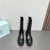 Top tierPrada 24vs Autumn/Winter Latest Explosive Martin Boot SeriesRound toe thick soled bog09v4jce