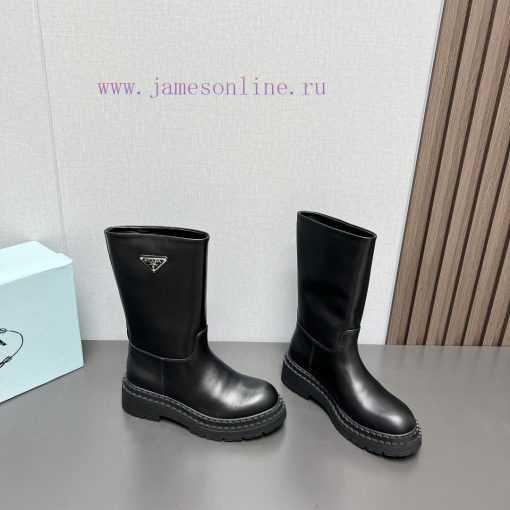 Top tierPrada 24vs Autumn/Winter Latest Explosive Martin Boot SeriesRound toe thick soled bog09v4jce - Image 3