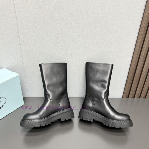 Top tierPrada 24vs Autumn/Winter Latest Explosive Martin Boot SeriesRound toe thick soled bog09v4jce - Image 8