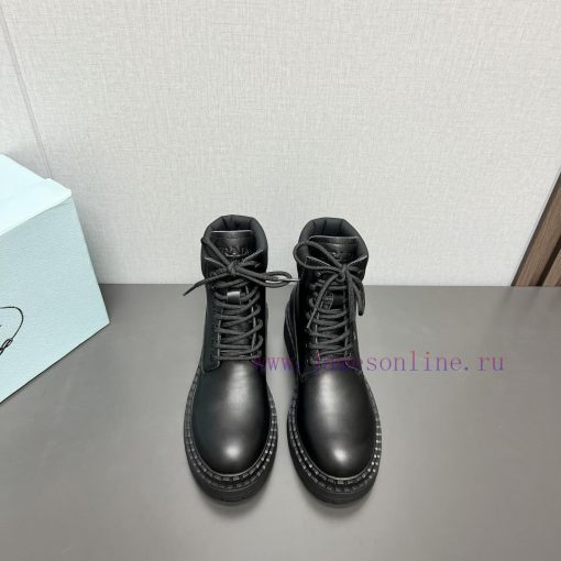 Top tierPrada 24vs Autumn/Winter Latest Explosive Martin Boot SeriesRound toe thick soled shiyy5uzr7 - Image 2