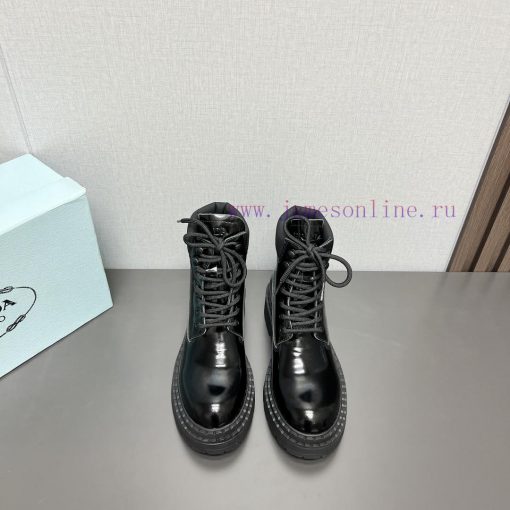 Top tierPrada 24vs Autumn/Winter Latest Explosive Martin Boot SeriesRound toe thick soled shrsenwtb0 - Image 2