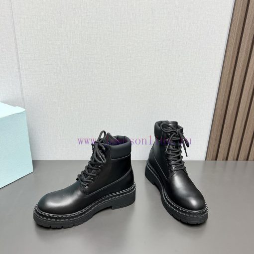 Top tierPrada 24vs Autumn/Winter Latest Explosive Martin Boot SeriesRound toe thick soled shiyy5uzr7 - Image 4