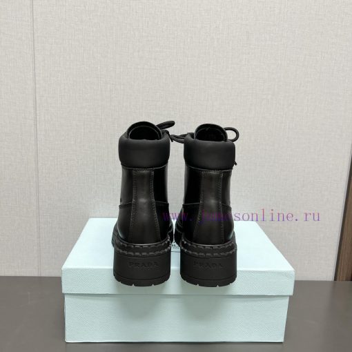 Top tierPrada 24vs Autumn/Winter Latest Explosive Martin Boot SeriesRound toe thick soled shiyy5uzr7 - Image 9