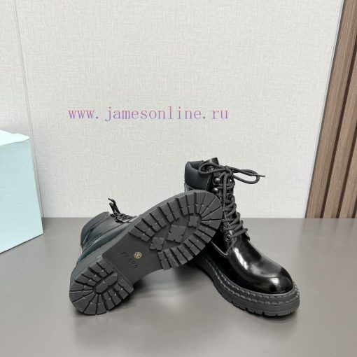 Top tierPrada 24vs Autumn/Winter Latest Explosive Martin Boot SeriesRound toe thick soled shrsenwtb0 - Image 10