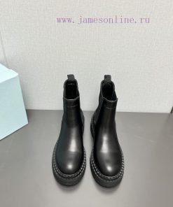 Top tierPrada 24vs Autumn/Winter Latest Explosive Martin Boot SeriesRound toe thick soled shgxalrcmw