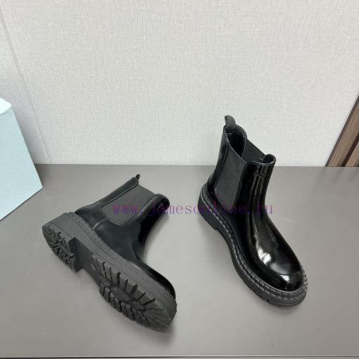 Top tierPrada 24vs Autumn/Winter Latest Explosive Martin Boot SeriesRound toe thick soled sh53tctaar - Image 5