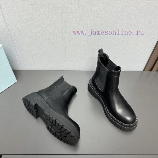 Top tierPrada 24vs Autumn/Winter Latest Explosive Martin Boot SeriesRound toe thick soled shgxalrcmw - Image 5