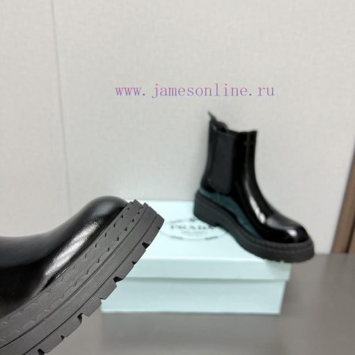 Top tierPrada 24vs Autumn/Winter Latest Explosive Martin Boot SeriesRound toe thick soled sh53tctaar - Image 8