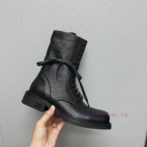 Top tierMIUMIU 2024 vs Autumn/Winter Latest Fashion Explosive CollectionSquare toe thick sol6j3375a3 - Image 6