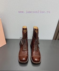 Top tierMIUMIU 2024 vs Autumn/Winter Latest Fashion Explosive CollectionSquare toe thick sol5xdtp69w
