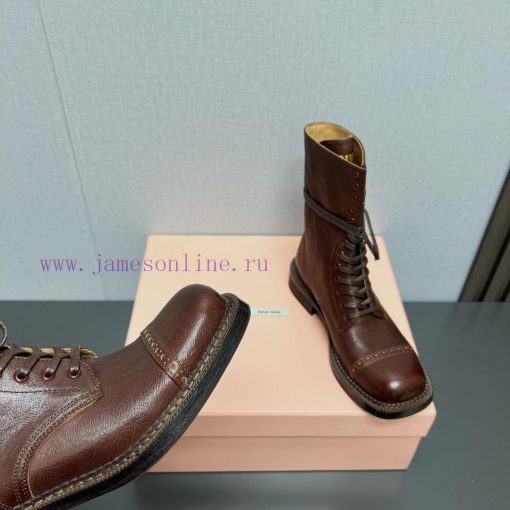 Top tierMIUMIU 2024 vs Autumn/Winter Latest Fashion Explosive CollectionSquare toe thick sol5xdtp69w - Image 8