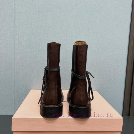 Top tierMIUMIU 2024 vs Autumn/Winter Latest Fashion Explosive CollectionSquare toe thick sol5xdtp69w - Image 9