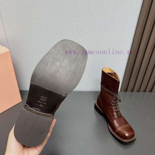 Top tierMIUMIU 2024 vs Autumn/Winter Latest Fashion Explosive CollectionSquare toe thick sol5xdtp69w - Image 10