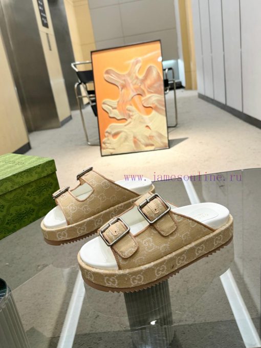 Full year shipment, Gucci's latest limited edition thick soled slippers of top quality are a1txzrbjw - Image 2