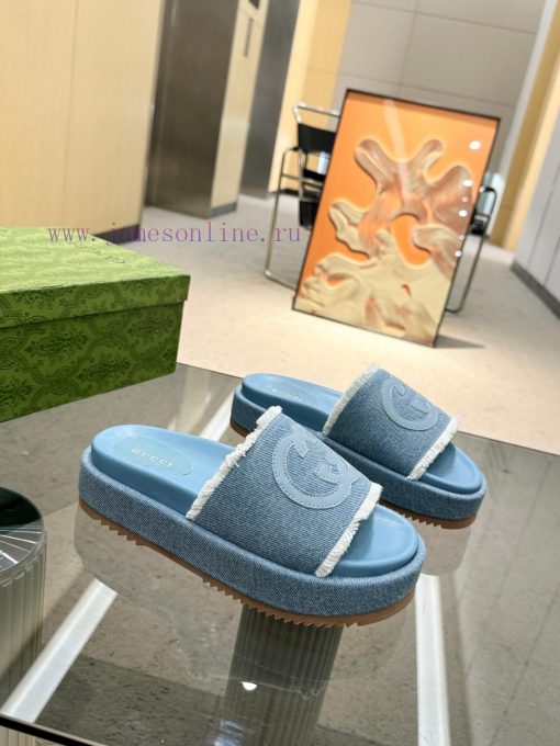 Full year shipment, Gucci's latest limited edition thick soled slippers of top quality are akt3mqrh0 - Image 4