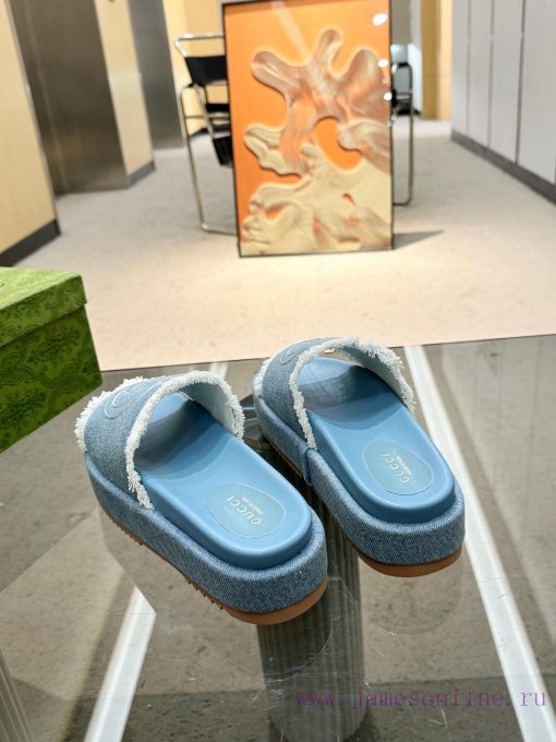 Full year shipment, Gucci's latest limited edition thick soled slippers of top quality are akt3mqrh0 - Image 5