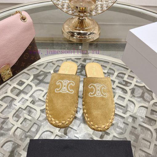 CELINE 2024 new Arc de Triomphe slippersMinimally designed with slim legs, whether worn alon4boq207a - Image 2