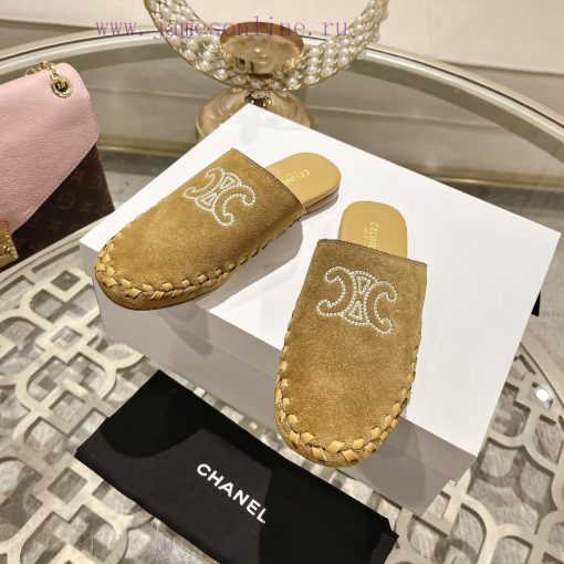 CELINE 2024 new Arc de Triomphe slippersMinimally designed with slim legs, whether worn alon4boq207a - Image 5
