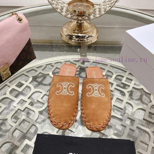 CELINE 2024 new Arc de Triomphe slippersMinimally designed with slim legs, whether worn alonvjt4weu5