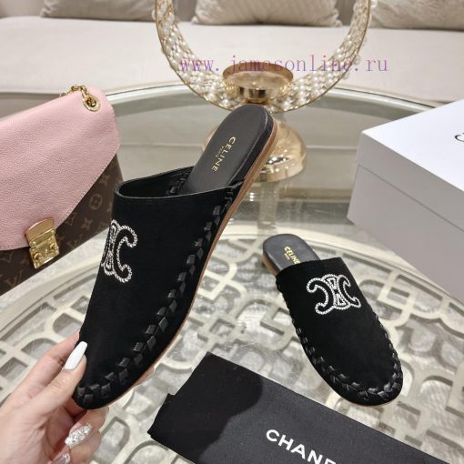 CELINE 2024 new Arc de Triomphe slippersMinimally designed with slim legs, whether worn alonv4r5cx56 - Image 7