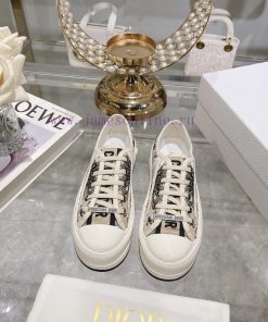 DIOR New Edition - Embroidered Canvas Flat Casual ShoesFull cotton double-sided 3D 5D embroimlp5xzlp