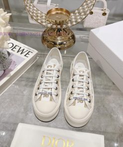 DIOR New Edition - Embroidered Canvas Flat Casual ShoesFull cotton double-sided 3D 5D embroim3wvvdna