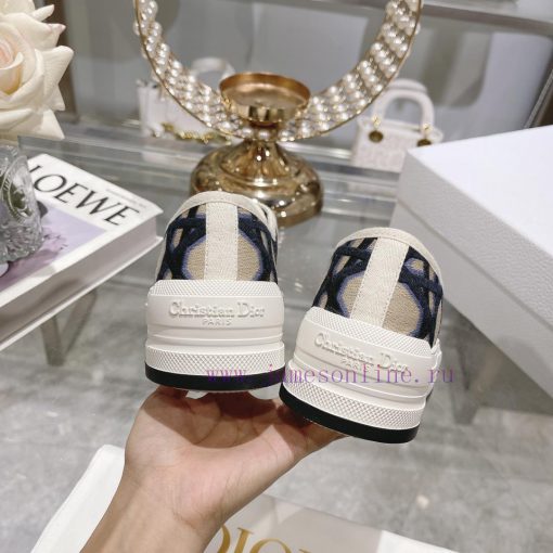 DIOR New Edition - Embroidered Canvas Flat Casual ShoesFull cotton double-sided 3D 5D embroi2oljx6lu - Image 10