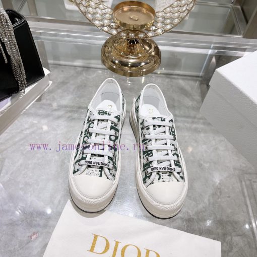 DIOR New Edition - Embroidered Canvas Flat Casual ShoesFull cotton double-sided 3D 5D embroiw98u7rwq