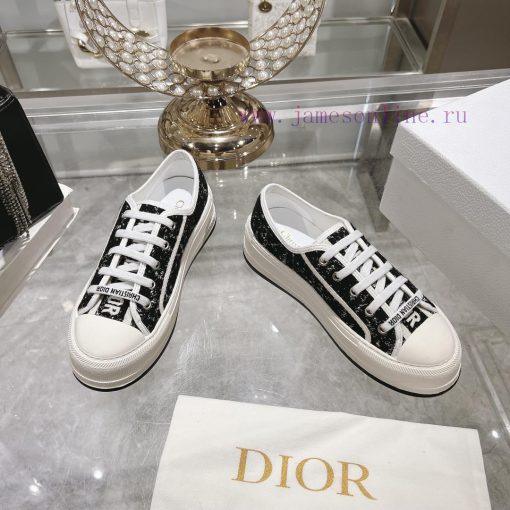 DIOR New Edition - Embroidered Canvas Flat Casual ShoesFull cotton double-sided 3D 5D embroi0edmh9qm - Image 3