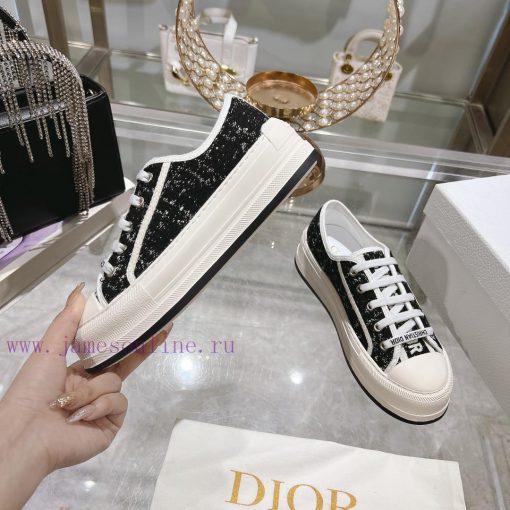 DIOR New Edition - Embroidered Canvas Flat Casual ShoesFull cotton double-sided 3D 5D embroi0edmh9qm - Image 4