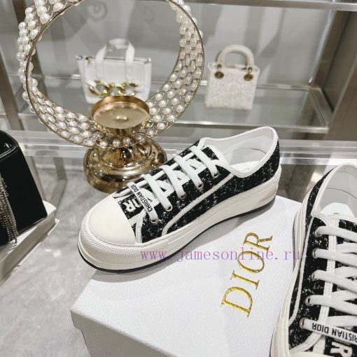 DIOR New Edition - Embroidered Canvas Flat Casual ShoesFull cotton double-sided 3D 5D embroi0edmh9qm - Image 6