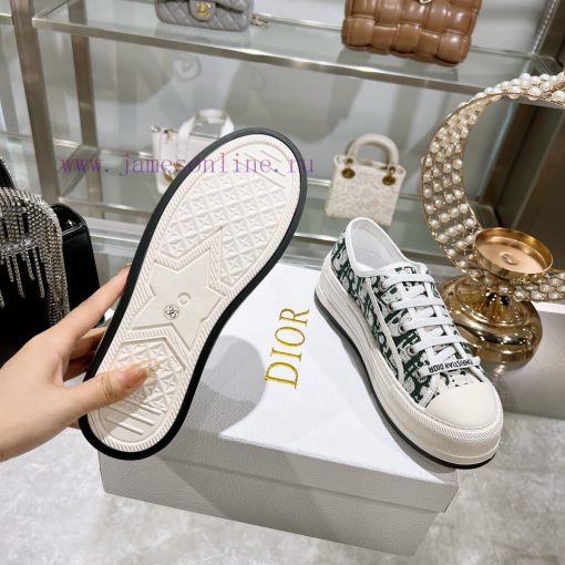 DIOR New Edition - Embroidered Canvas Flat Casual ShoesFull cotton double-sided 3D 5D embroiw98u7rwq - Image 7