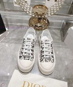 DIOR New Edition - Embroidered Canvas Flat Casual ShoesFull cotton double-sided 3D 5D embroilrjle9n8