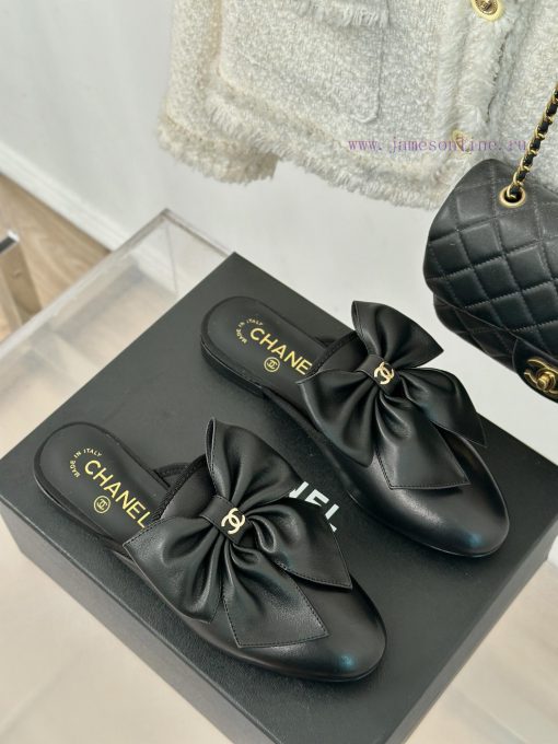 Chanel | Chanel 24P New ProductBig Bow Double C Half Drag SeriesSuper immortal big bow slippjpbneqed - Image 4