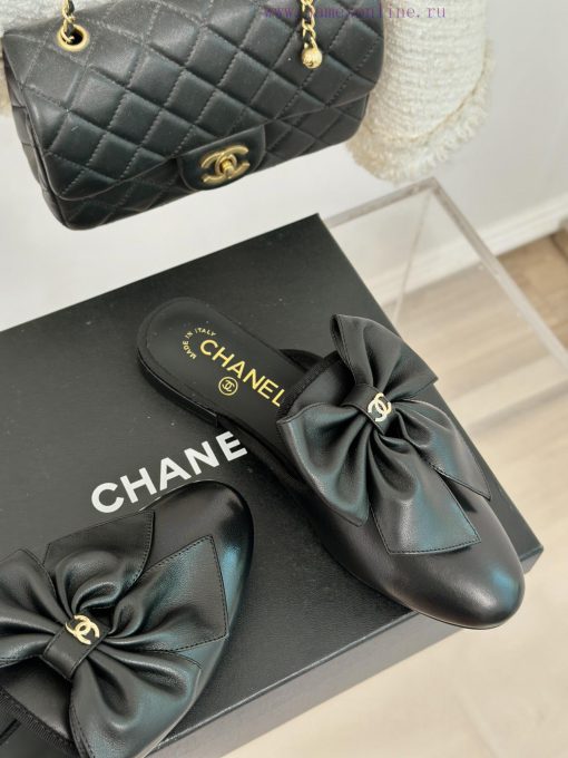 Chanel | Chanel 24P New ProductBig Bow Double C Half Drag SeriesSuper immortal big bow slippjpbneqed - Image 6