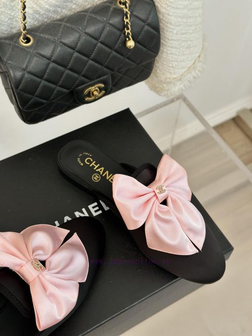 Chanel | Chanel 24P New ProductBig Bow Double C Half Drag SeriesSuper immortal big bow slippi2s0t64t - Image 6