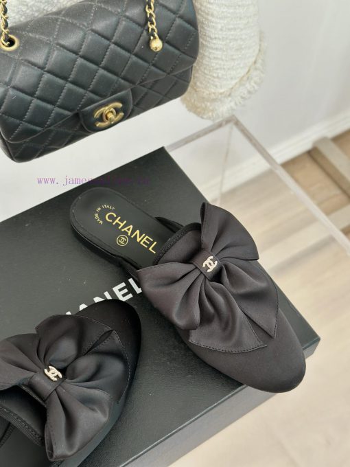 Chanel | Chanel 24P New ProductBig Bow Double C Half Drag SeriesSuper immortal big bow slippbtaa9nef - Image 6