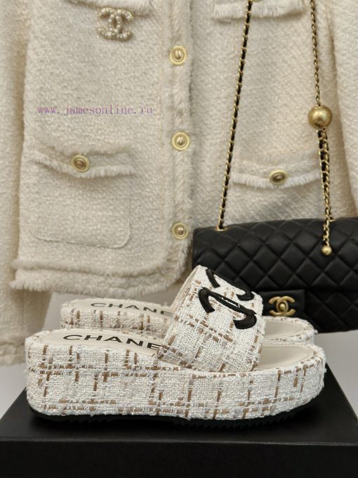 Chanel | Chanel Classic Thick Bottom Large Pair C SlippersMinimalist Double C Design Versatipon72ks9